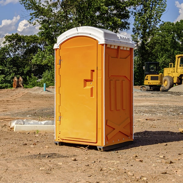 how often are the porta potties cleaned and serviced during a rental period in Van Buren County